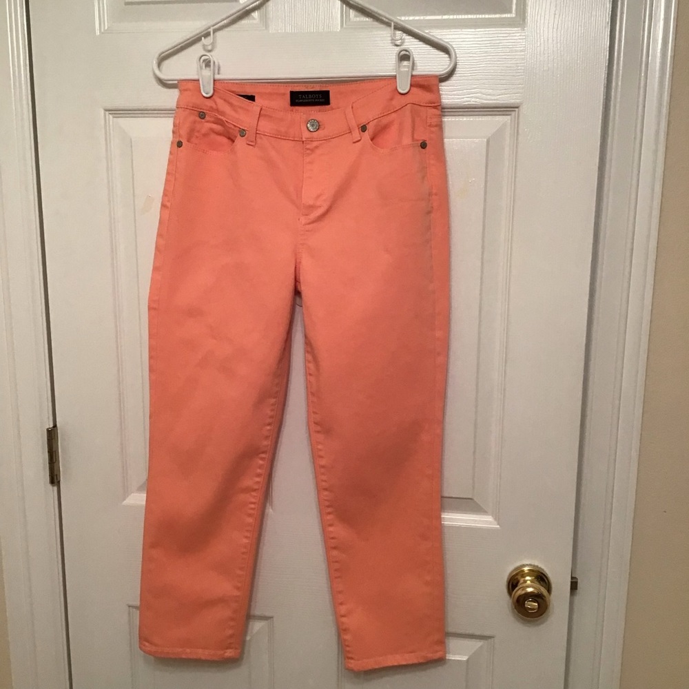 Talbots peach cropped Jeans